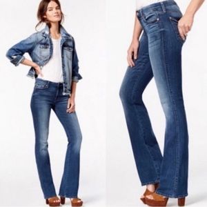 7 For All Mankind Medium Wash Bootcut Mid Rise Denim Blue Jeans Size 30
